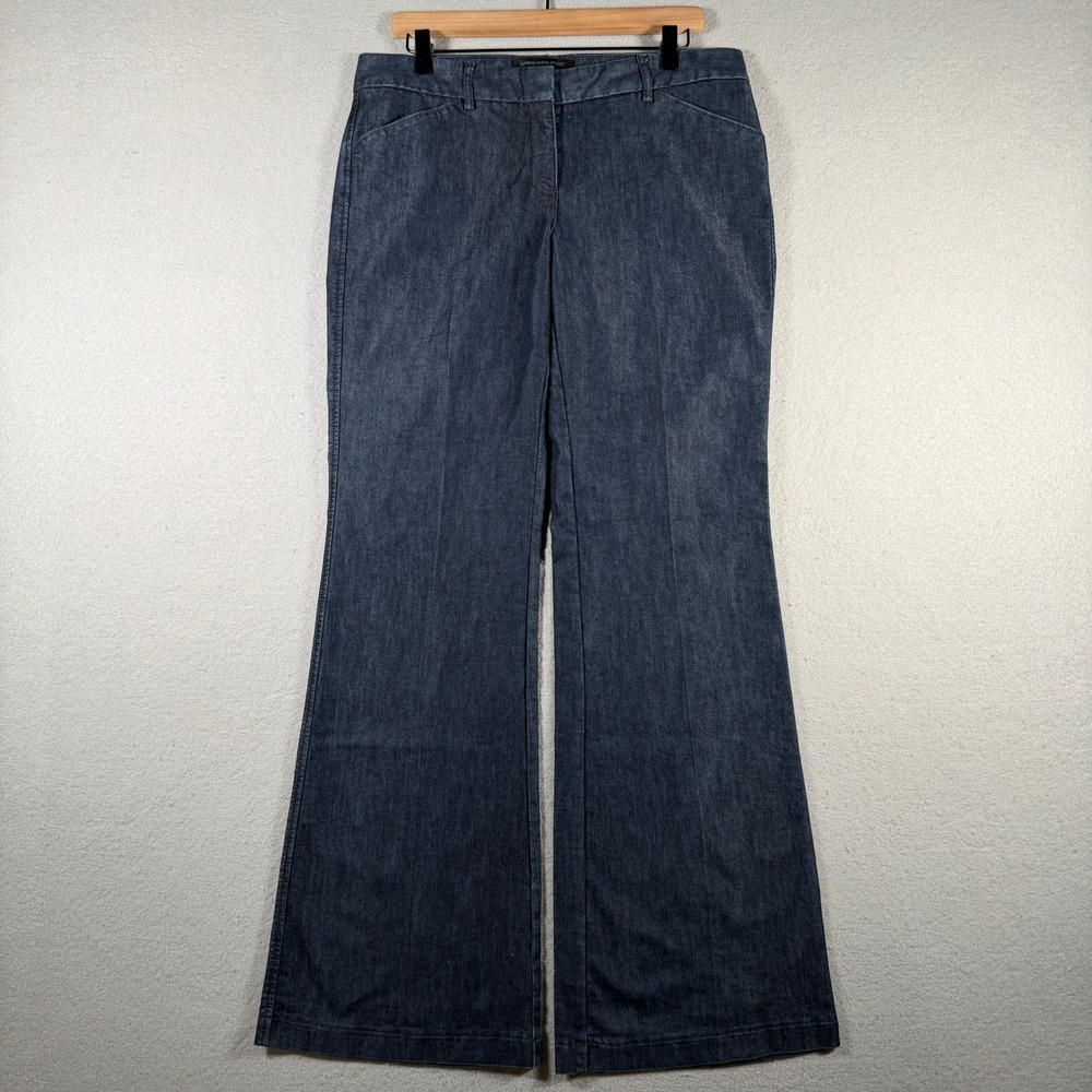 Express Design Studio Editor Dark Wash Wide Leg Stretch Denim Pants Womens 10L